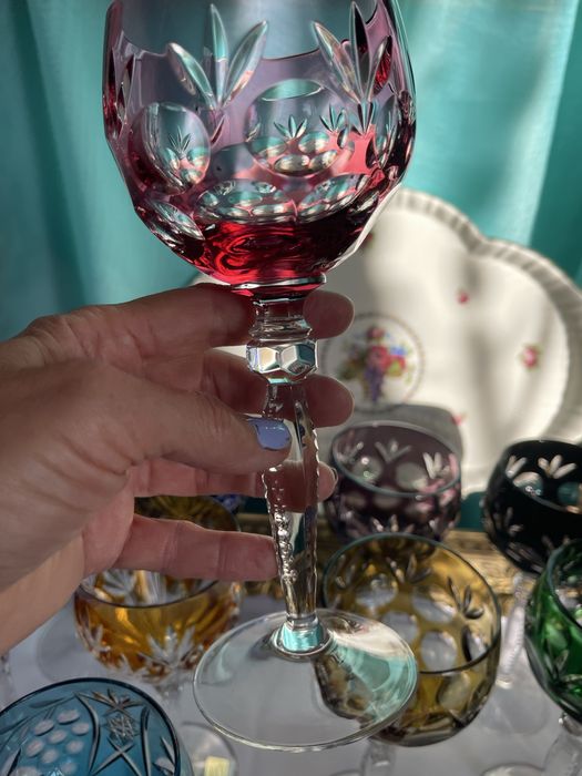 Фужеры цветной хрусталь Германия