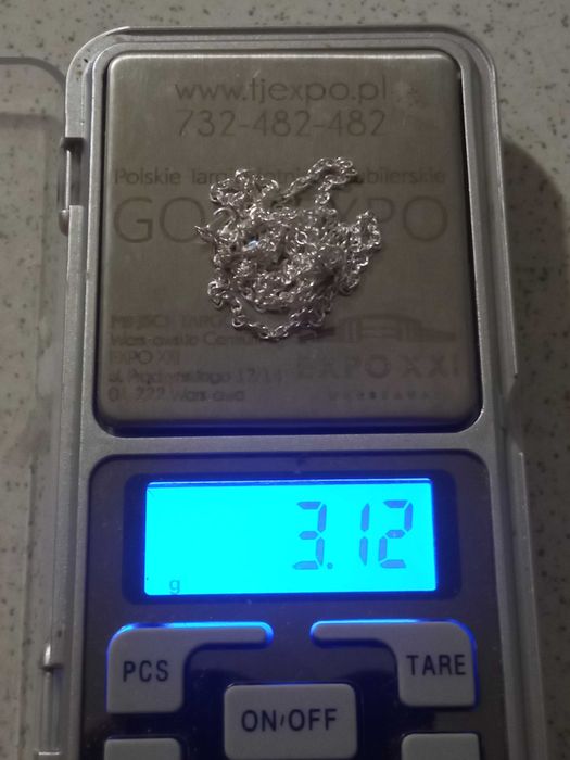 Delikatny łańcuszek 50 cm Srebro 925 Splot ankier Naszyjnik