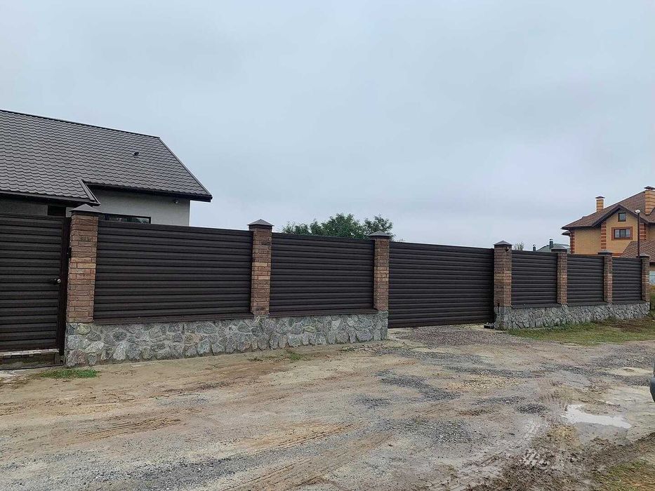 Забор Установка ПОД КЛЮЧ Профнастил Штакетник Жалюзи Ранчо  ВОРОТА