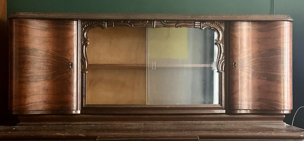 Antyk Biblioteka Szafka pod TV z drzwiczkami Art Deco PRL