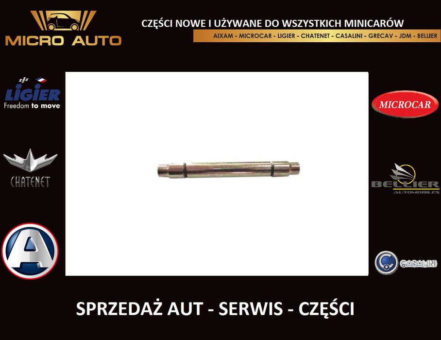 Sworzeń bolec hamulca Aixam Microcar Ligier Grecav Bellier JDM 533