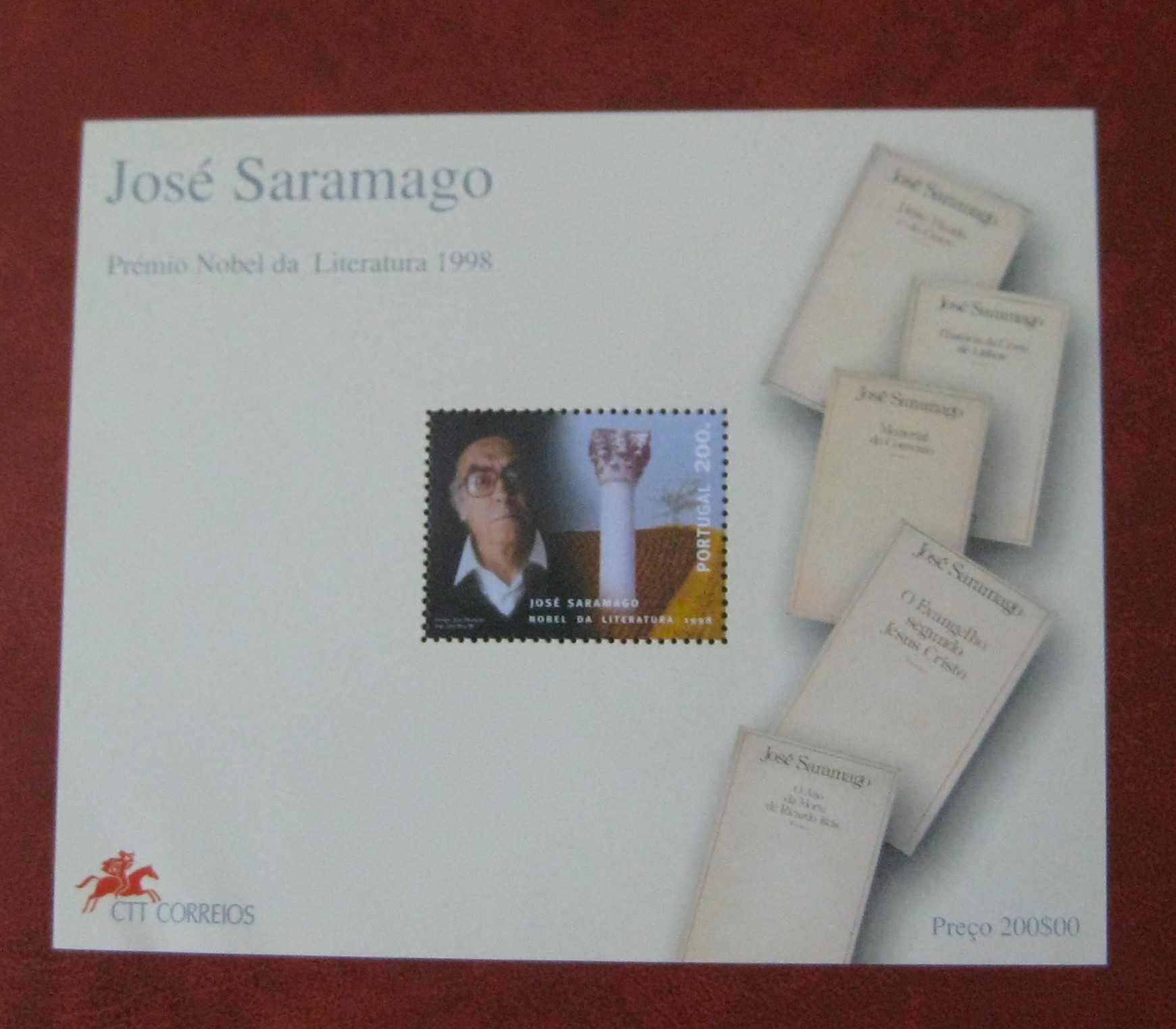 Bloco nº 207 – José Saramago. Prémio Nobel da Literatura 1998
