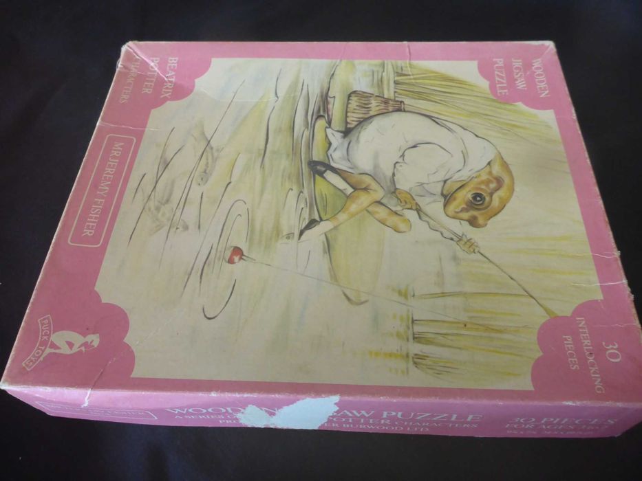 Puzzle de madeira 30 peças Beatrix Potter "Mr Jeremy Fisher" - VINTAGE