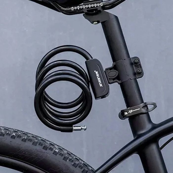 Zapięcie rowerowe Rockbros RKS515-BK na klucz 1,1m - czarne