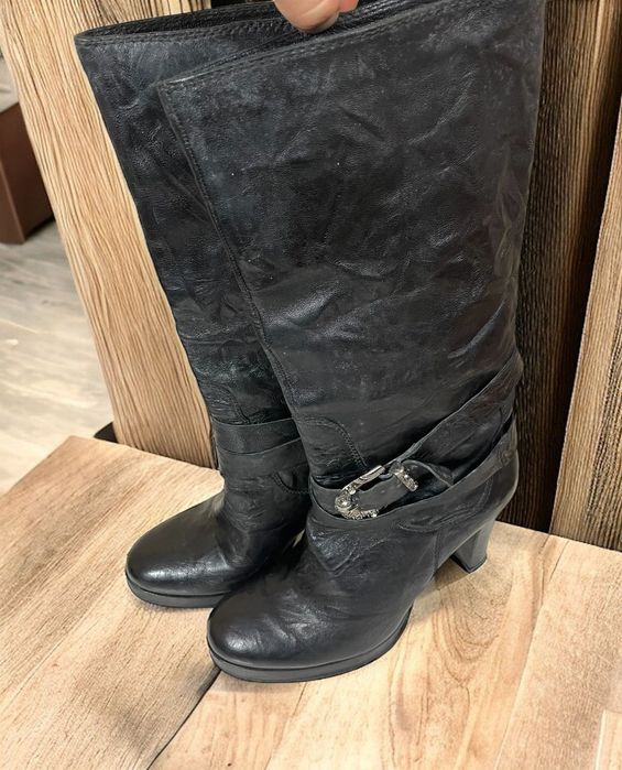 Damskie skórzane kozaki roz. 41 Made in Italy