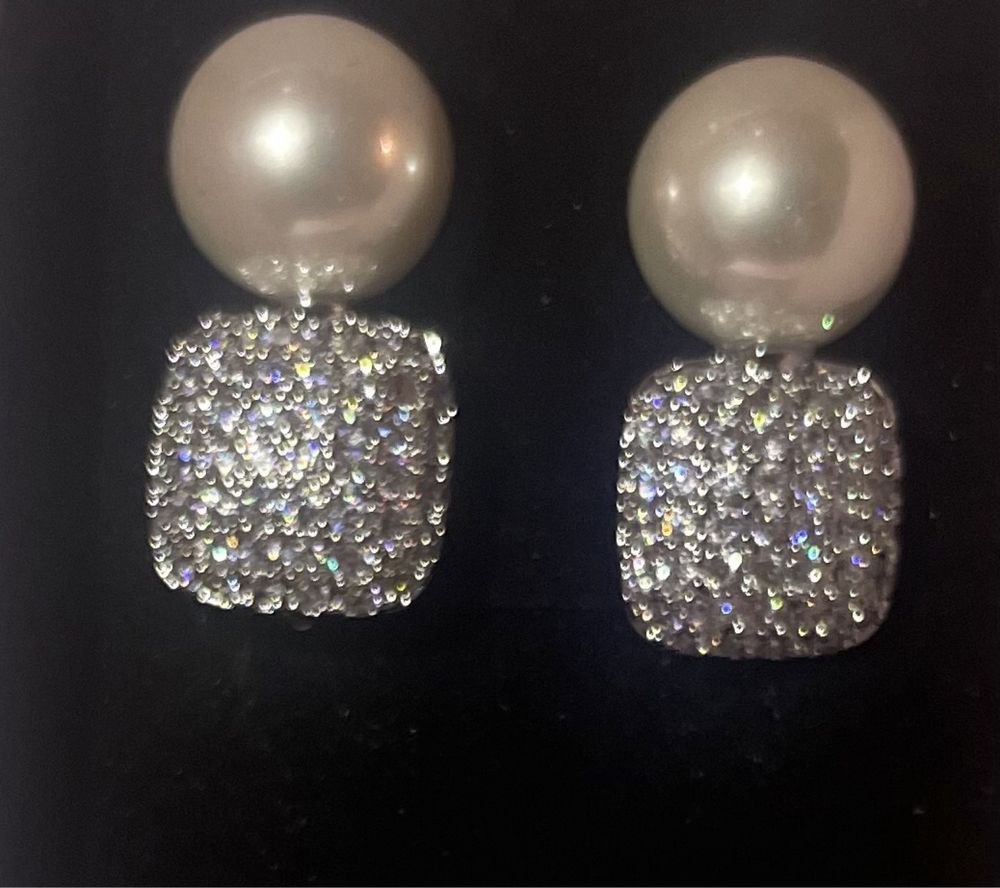 Brincos de Zircônia com Pérolas - Novos