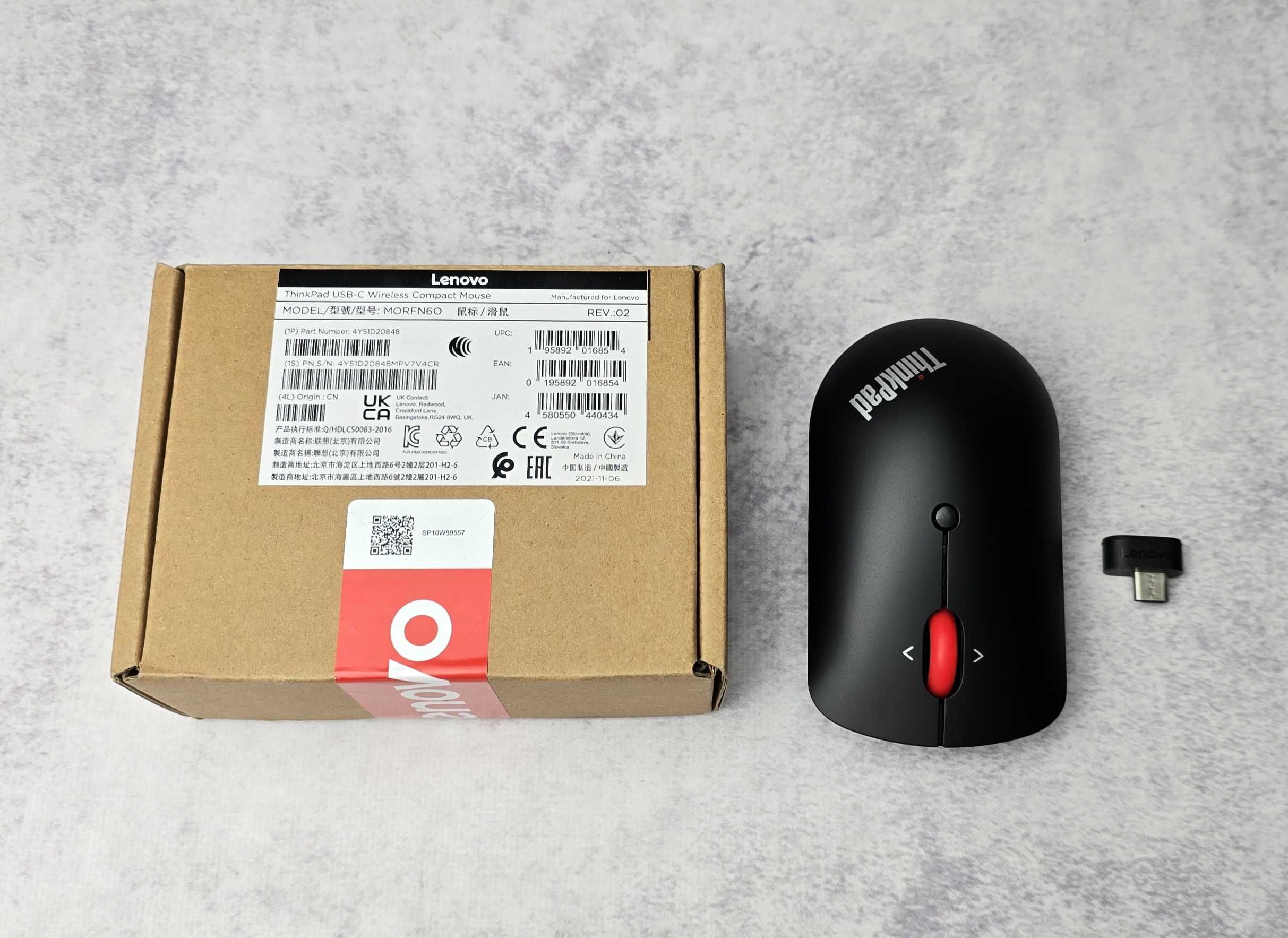 Миша бездротова Lenovo MORFN60 Black USB-C Нова!