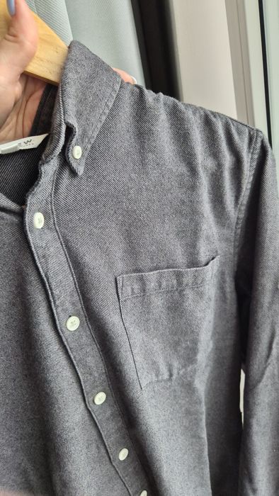 Koszula męska grafitowa casual Review M