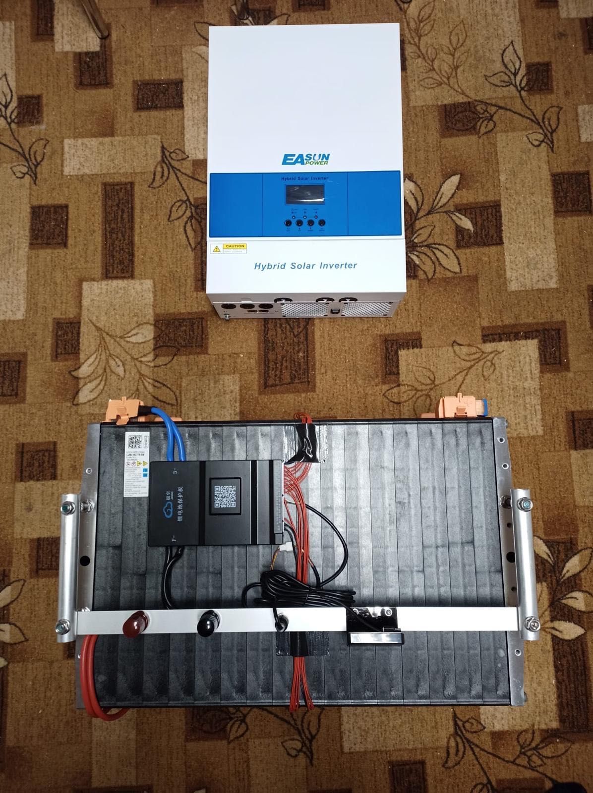 Magazyn energii falownik 8,4 kWh 6,85 48V easun hybrydowy bms banaser