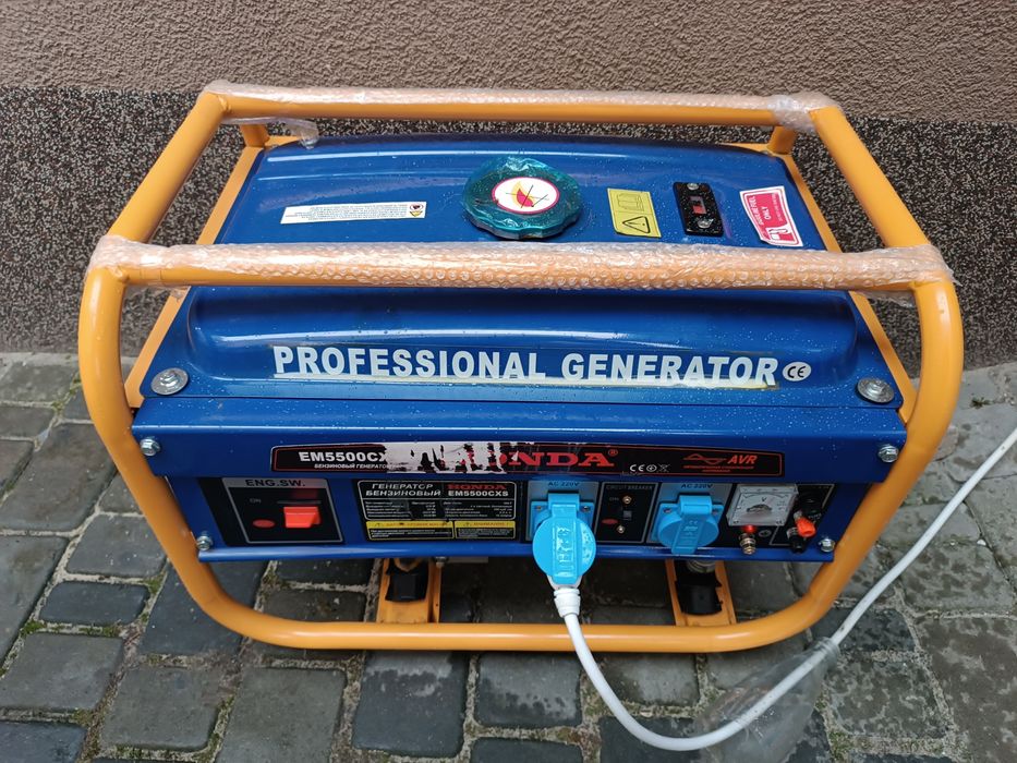 Генератор бензиновый одна фаза 5квт