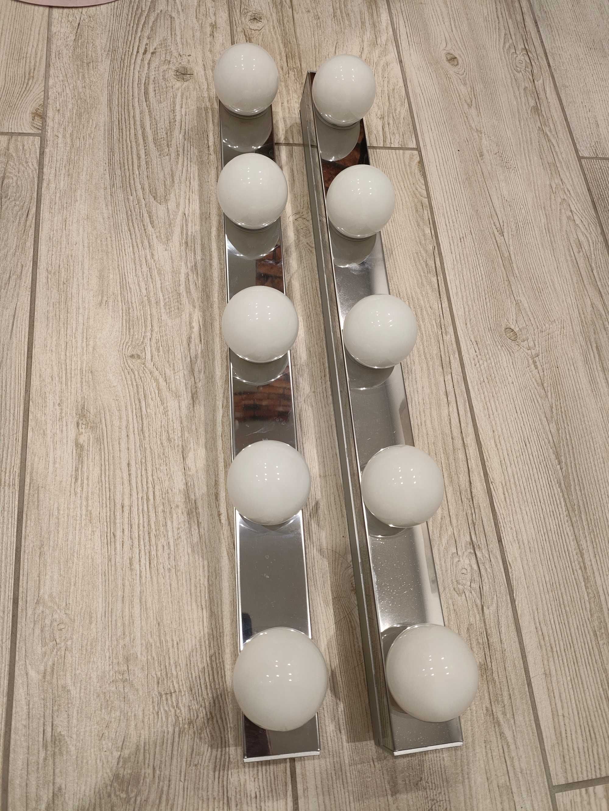 Lampy Ikea Ledsjö, oświetlenie toaletki