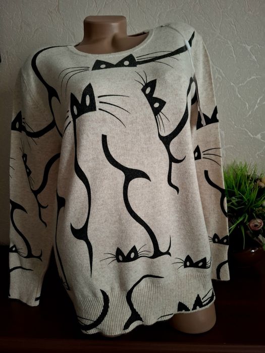 КАШЕМИР нежный тепленький свитер Турция 48-56р