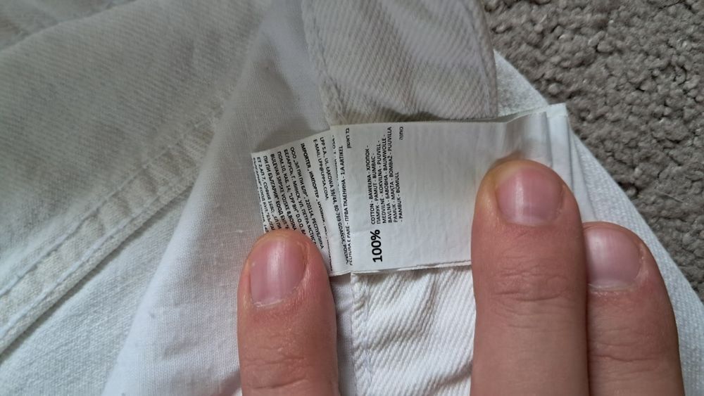 Jeansy Sinsay Mom Fit białe/ecru 34