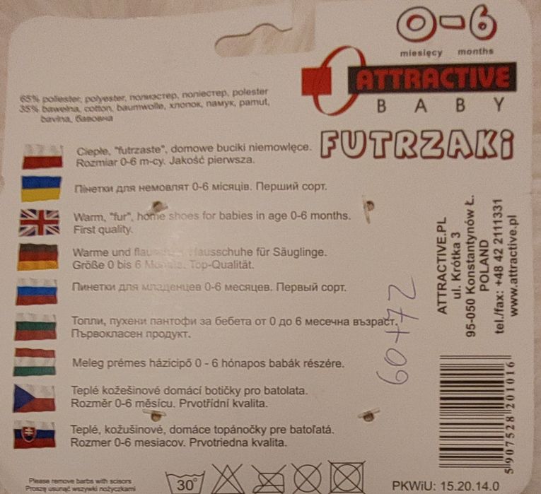 Cudne polskie cieplutkie buciki skarpetki dla niemowląt ,0-6 miesięcy