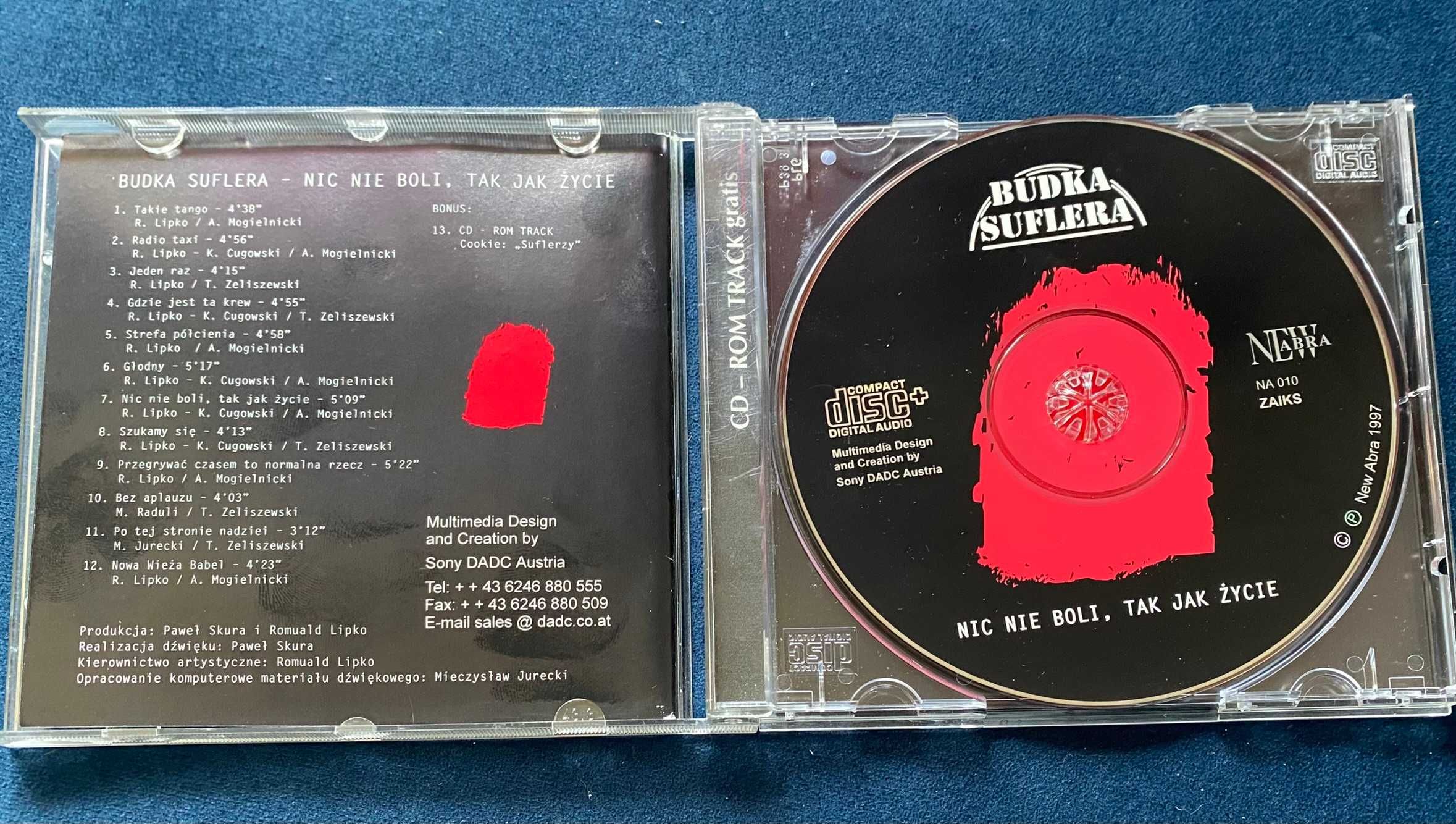 CD Budka Suflera - Nic nie boli, tak jak życie. 1997