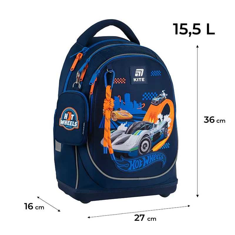 Шкільний набір Kite Education Hot Wheels (рюкзак, пенал, сумка) Кайт
