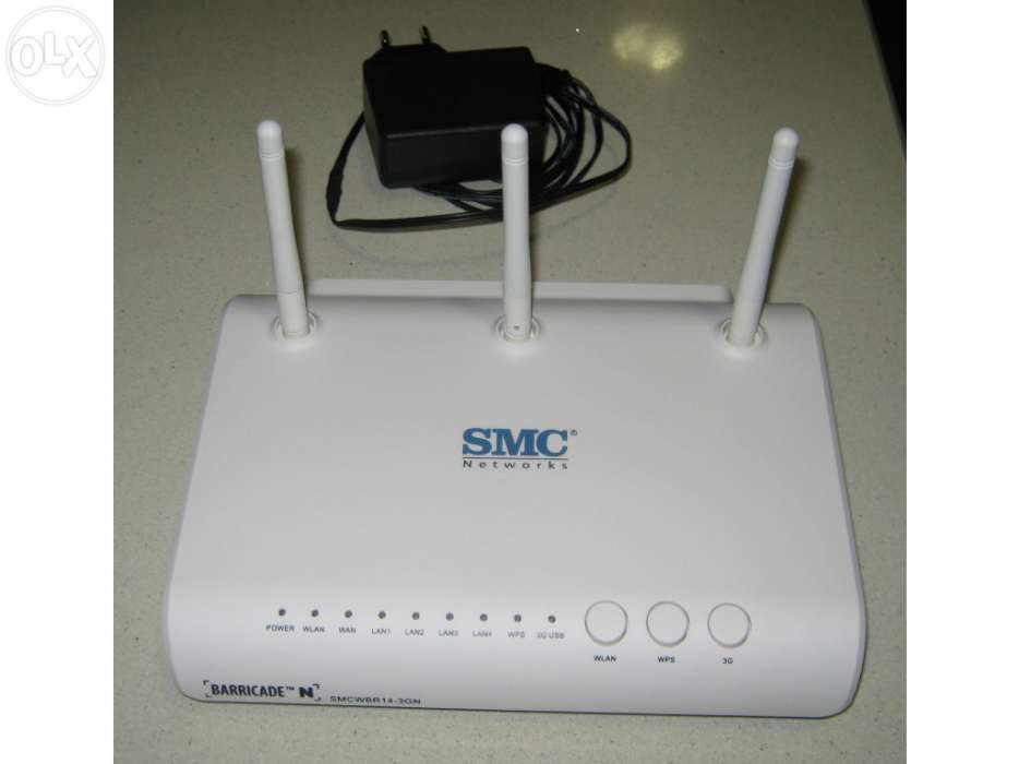 Router smc wireless 802.11 b/g/n - ligação usb banda larga