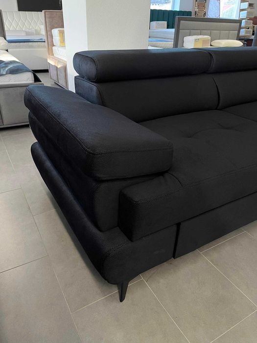 Nowoczesny Narożnik Boston z regulowanymi zagłówkami