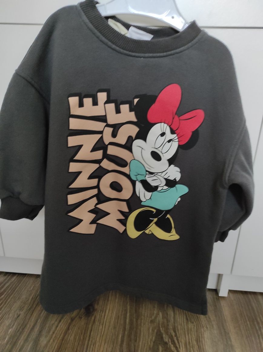Sukienka oversize bluza Zara 86 poszukiwana hit myszka Minnie Disney