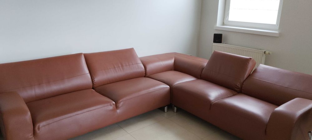sofa duża brązowa