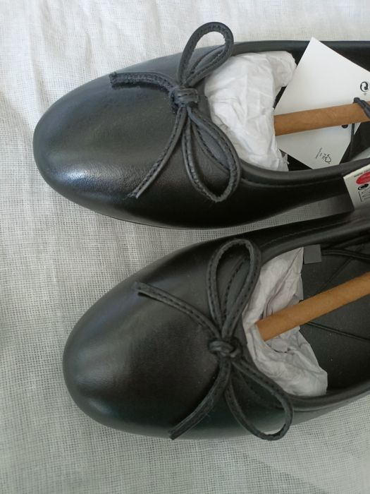 ZARA czarne balerinki, skóra, r. 35 w cenie zakupu!