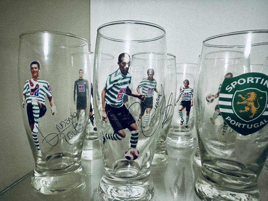 Copos Sporting com Autografo