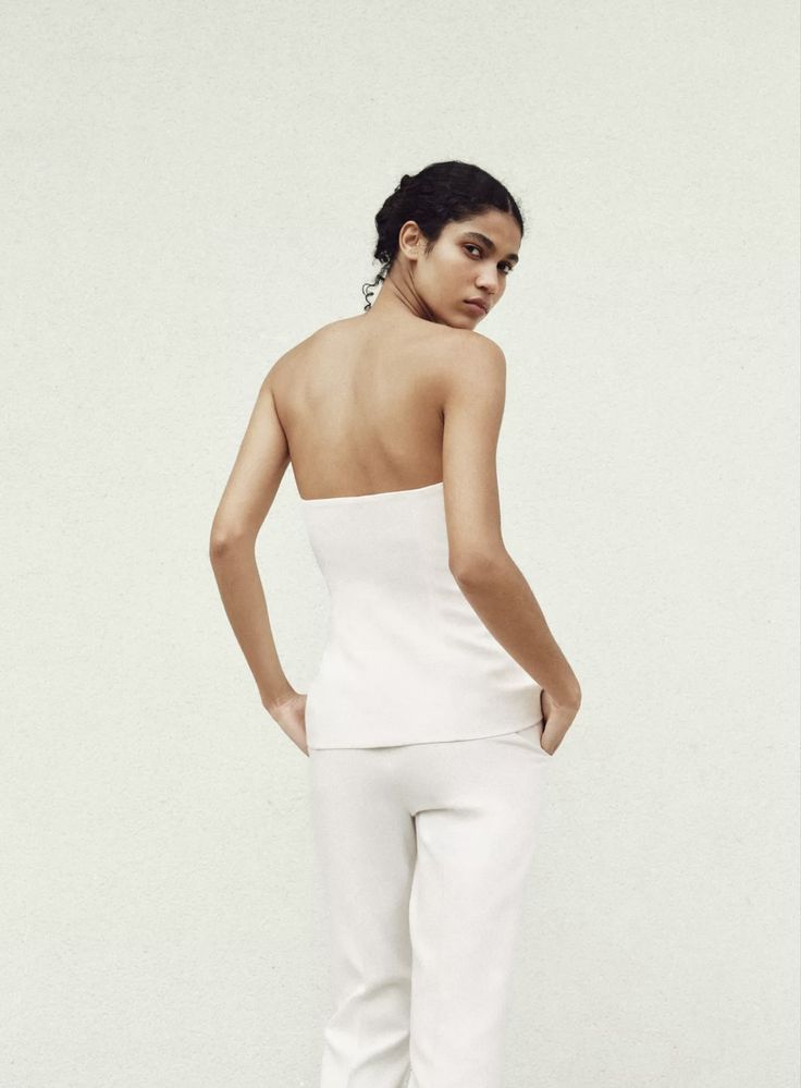Топ-бюстьє з атласними деталями Zara, XS та М, новий