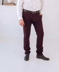 Чоловічі штани кольору марсала брюки штаны