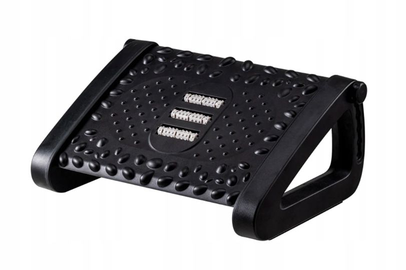 Podnóżek Biurowy Regulowany Ergonomiczny Do Stóp Biurko Z Rolkami