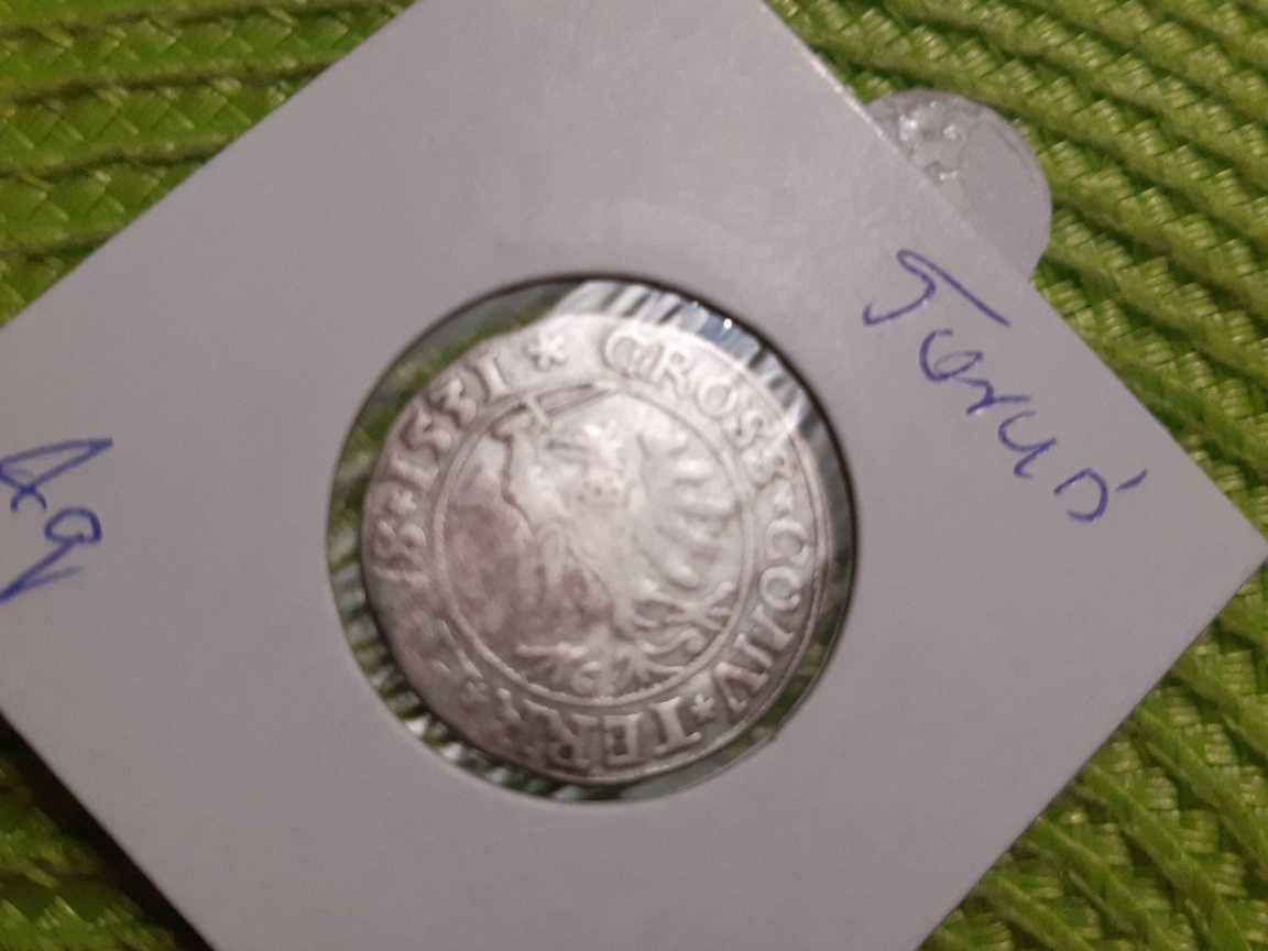 moneta srebrna Zygmunta I Starego z 1531r Toruń