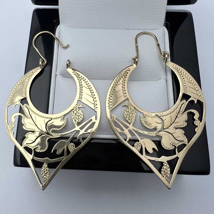 Wyjątkowe Złote Kolczyki P585 4,16g Bigiel