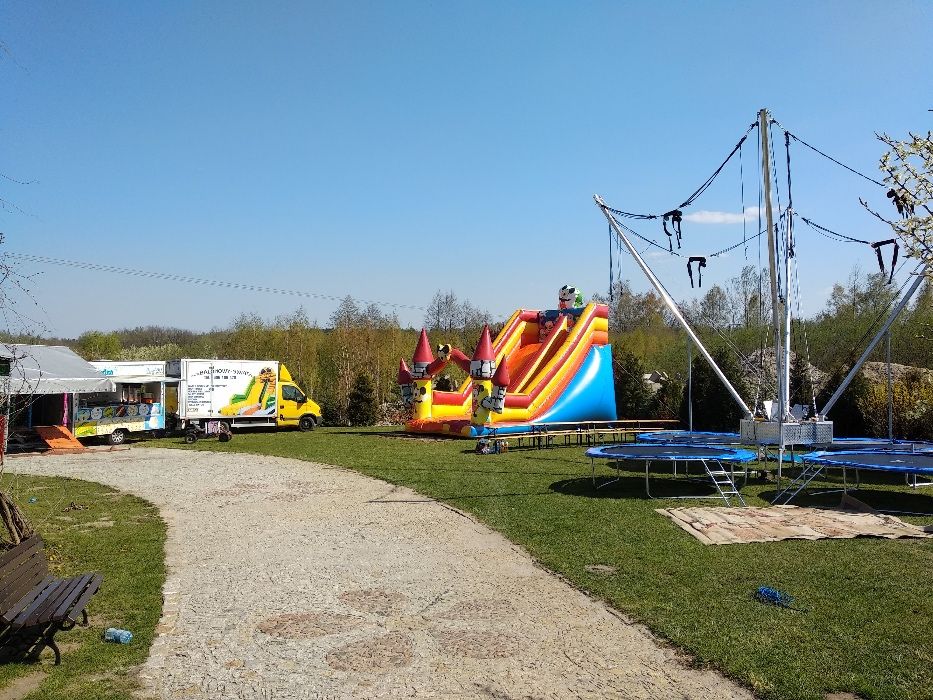 Byk rodeo dmuchance festyny zjeżdżalnia eurobungee wata cukrowa popcor