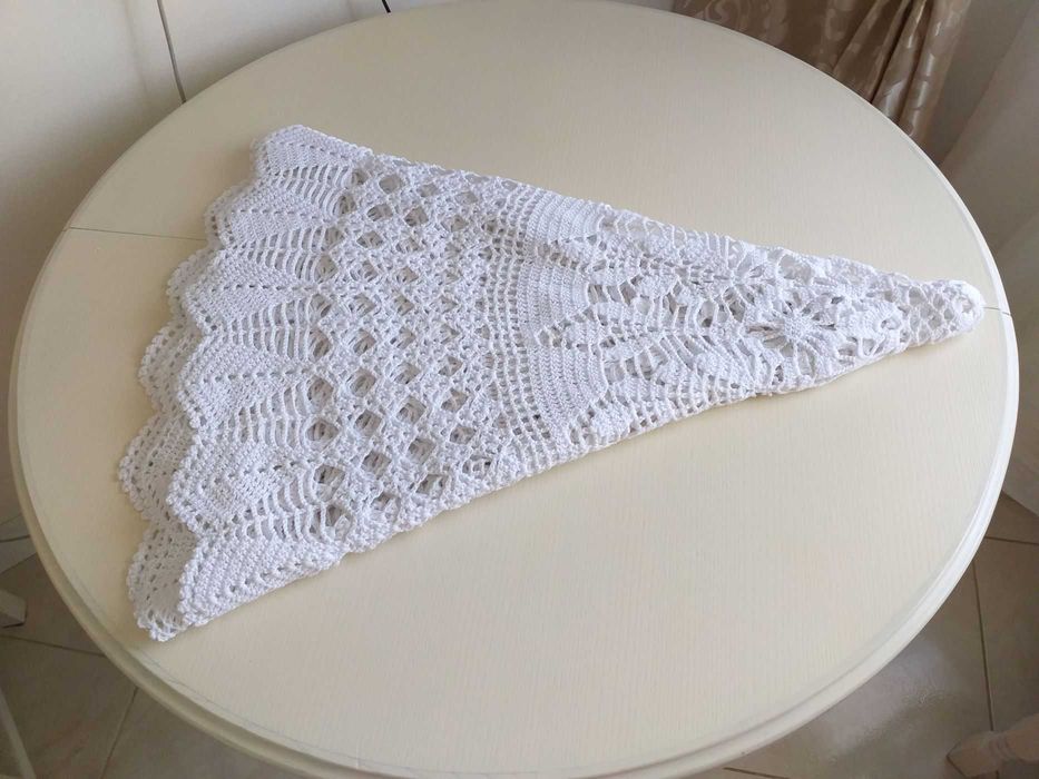 Скатерть вязанная ручная работа, 155 см. Скатертина в'язана кругла.