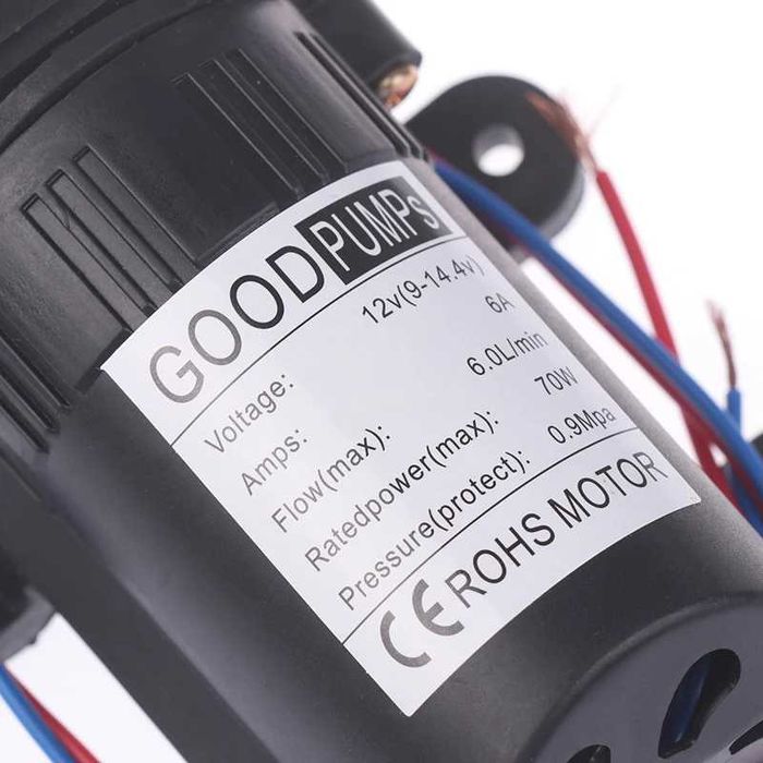Bomba de água 12v 70w 6l por min 130 psi  para agricultura