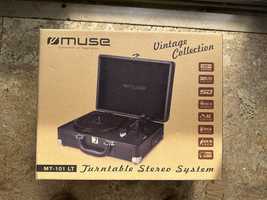 NOVO Gira-discos com colunas portatil MUSE