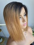 Peruka z włosów naturalnych Anna karmel long bob