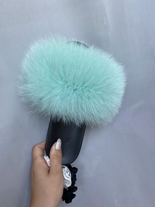 Розпродаж!!!Трендові пухнасті шльопанці з натуральним хутром!!!