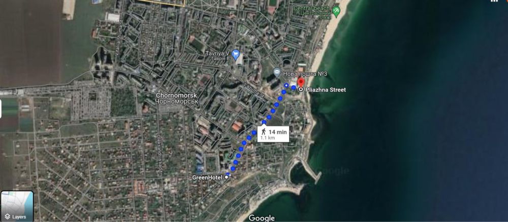 Здаються номера, подобово в готелі Green Hotel, Чорноморськ