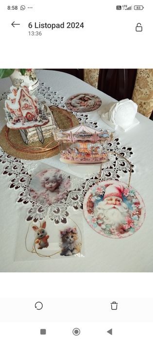 Okazja! Nowe Eleganckie Dwustronne Ozdoby Świąteczne.+ Gratis.