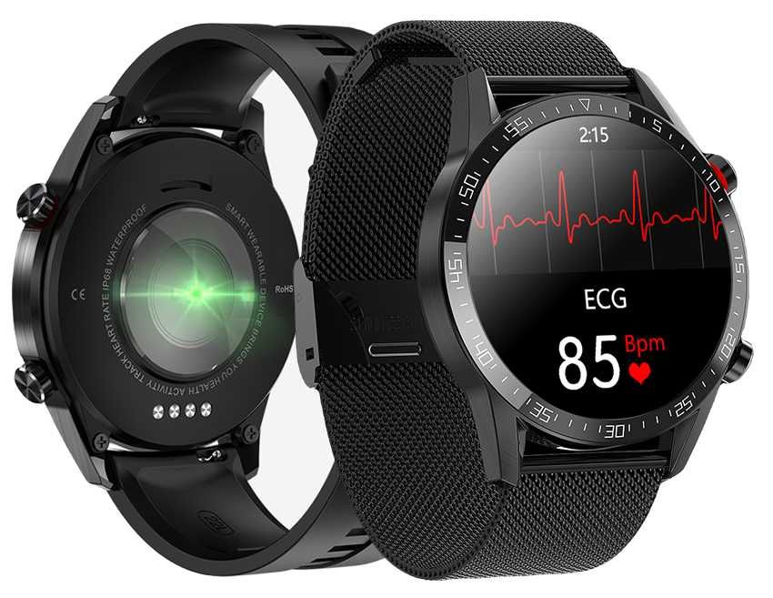 Smartwatch Zegarek EKG Ciśnienie Puls rozmowy MENU PL IP68 Natlenienie