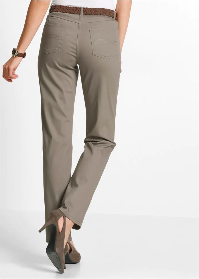 Bonprix elastyczne spodnie wygodne kieszenie proste 52 vv