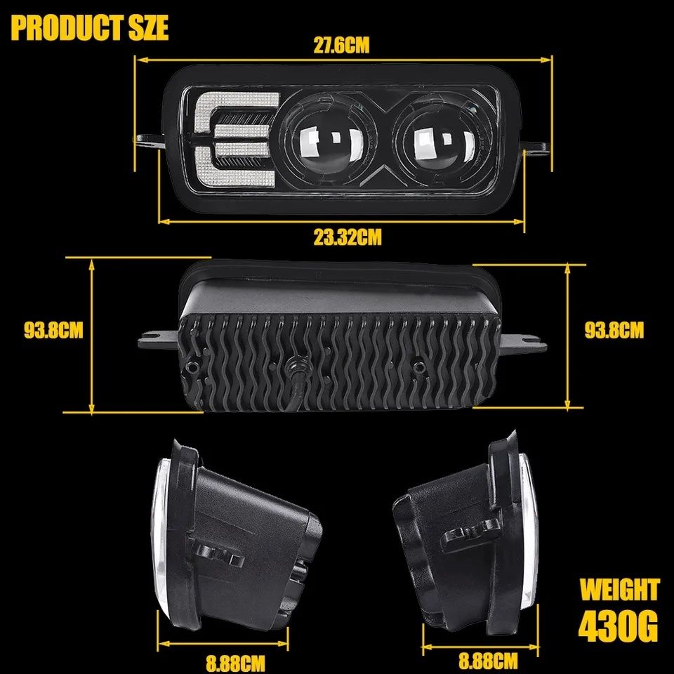 Підфарники (надфарники) ВАЗ Нива 2121-213,214,2131 Urban LED лінзи ДХО