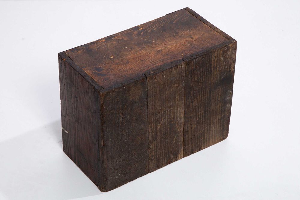 Skrzynia skrzynka drewniana retro pojemnik doniczka 39,5 30,5 20 cm 3