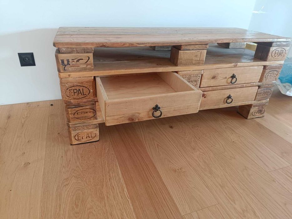 Szafka pod tv zrobiona z palet ,120 /46/49 wys