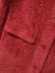 Casaco comprido vermelho
