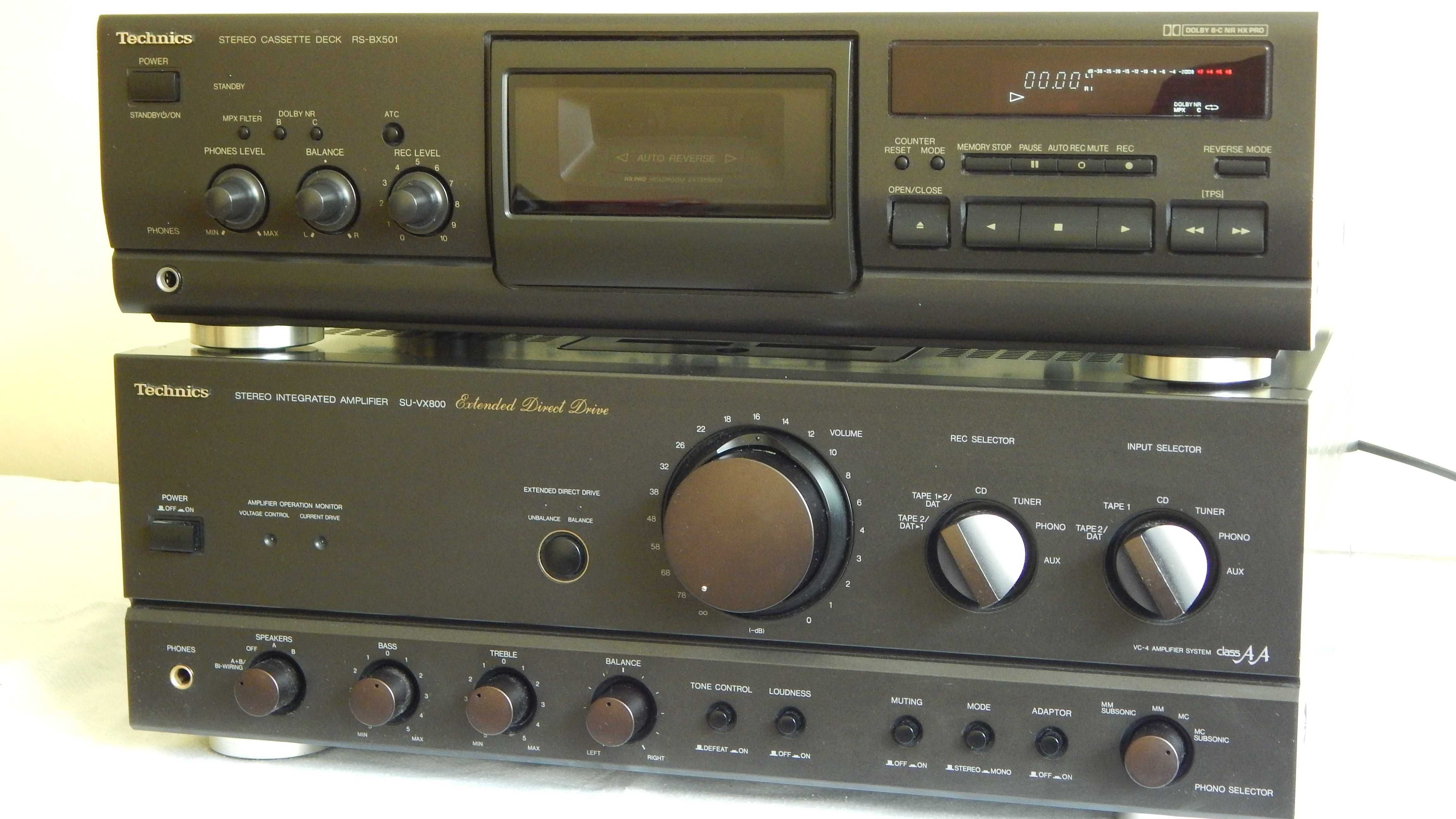 technics wzmacniacz su-vx 800,magnetofon rs-bx501