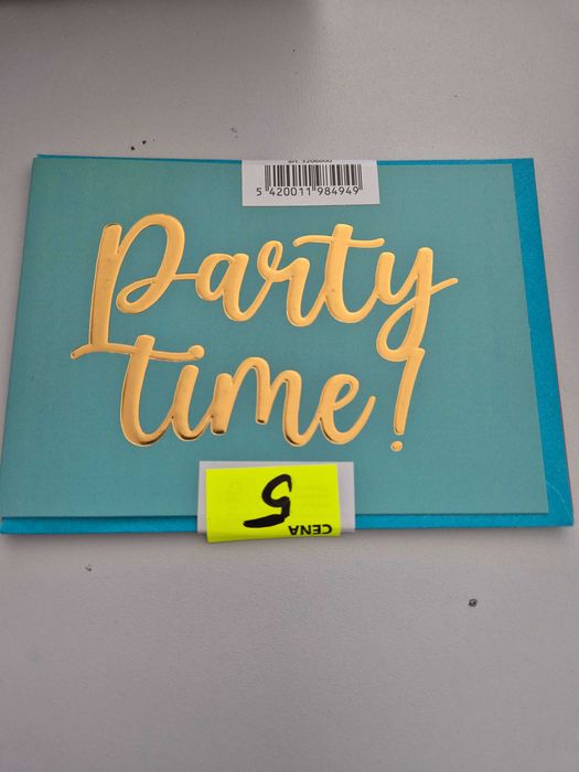 Komplet dwóch kartek urodzinowych gratulacyjnych niebieska i czerwona