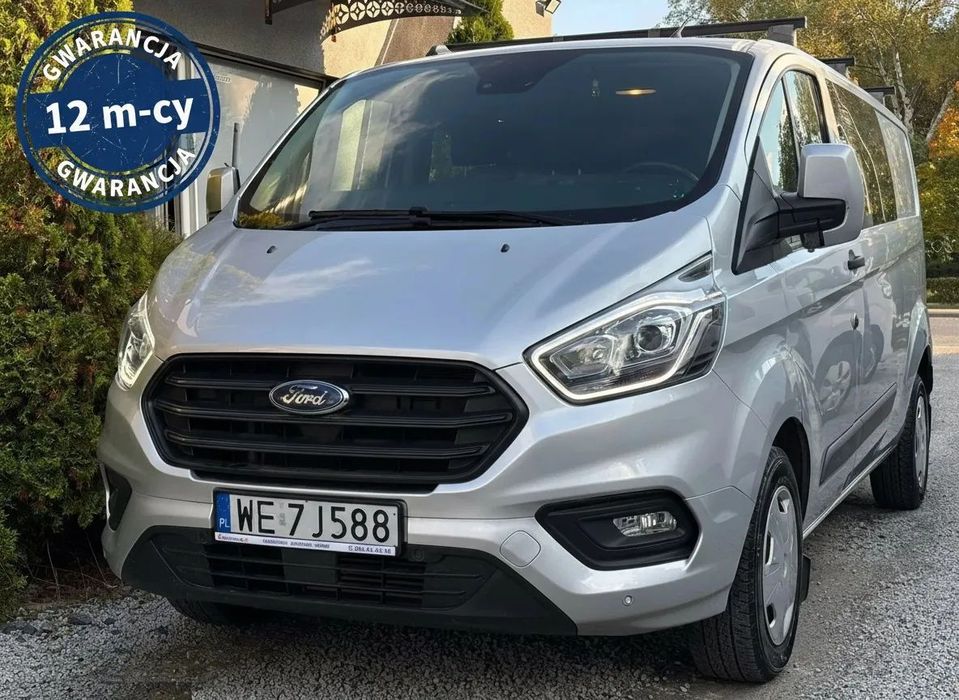 Ford Transit Custom 320 L2 Trend Brygadówka  6-os-Brygadowy * HAK ! * Salon PL * FV23% * Gwarancja