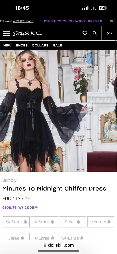платье unholly, dollskill