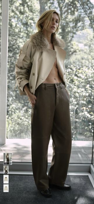 В 2-х кольорах. Утеплений бомбер/дублянка/пальто/куртка Zara/Зара.